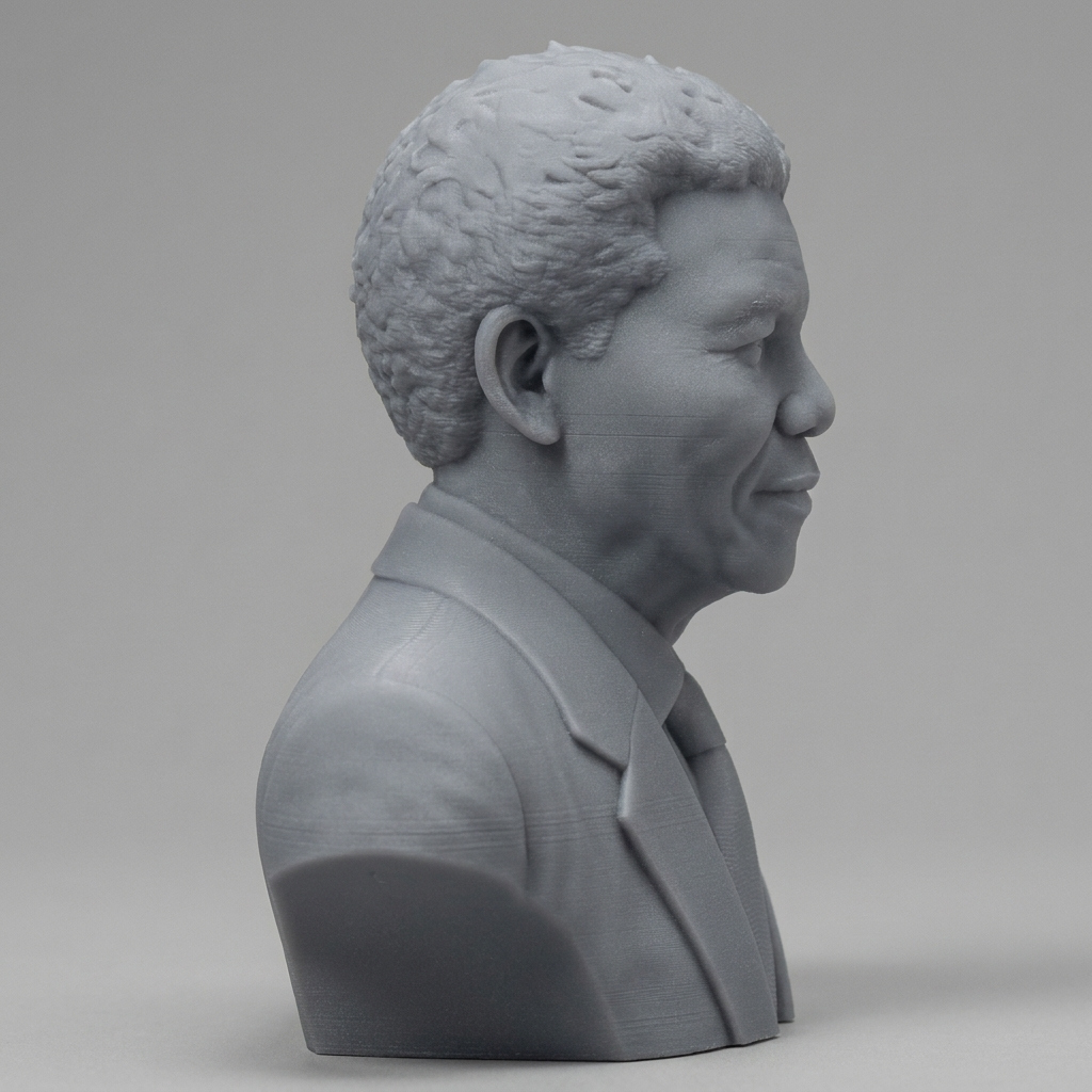 Nelson Mandela Bust 3D Model
