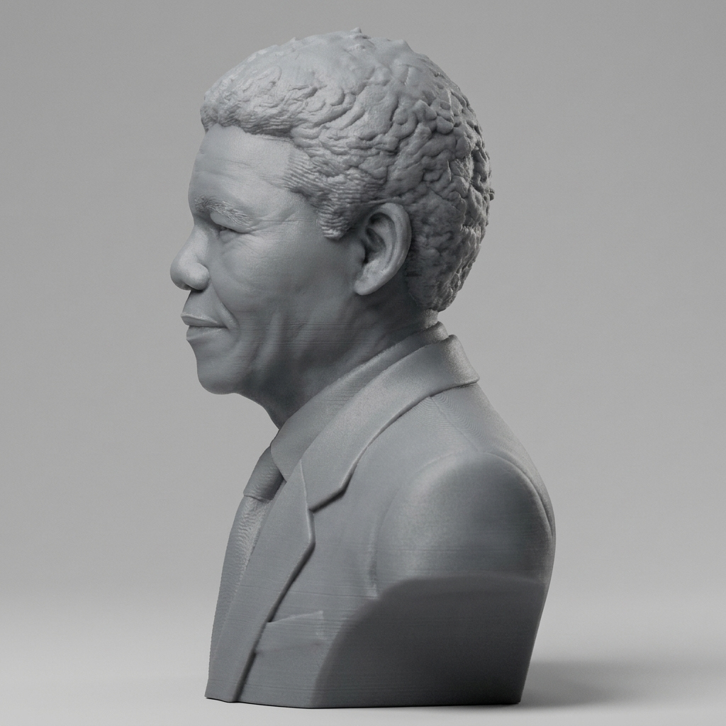 Nelson Mandela Bust 3D Model