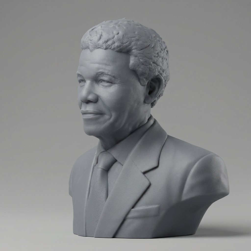 Nelson Mandela Bust 3D Model