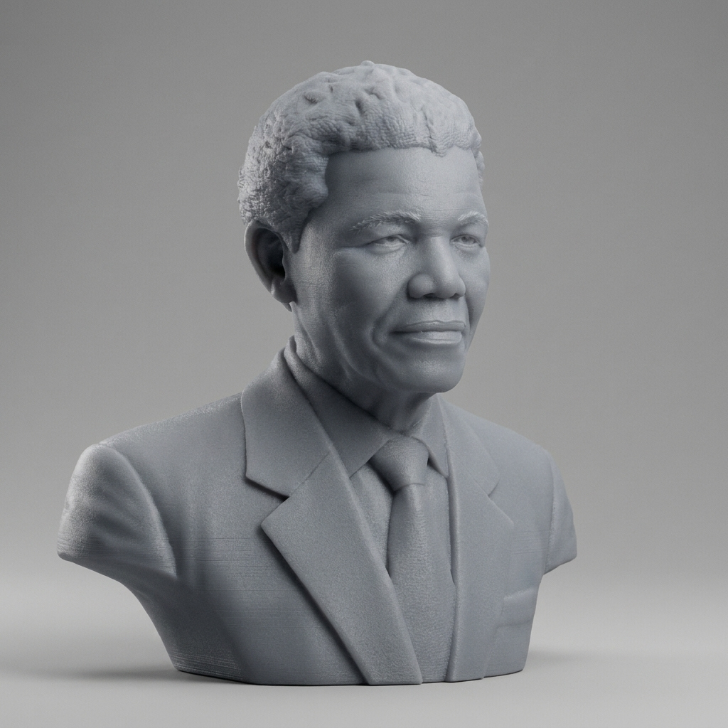 Nelson Mandela Bust 3D Model