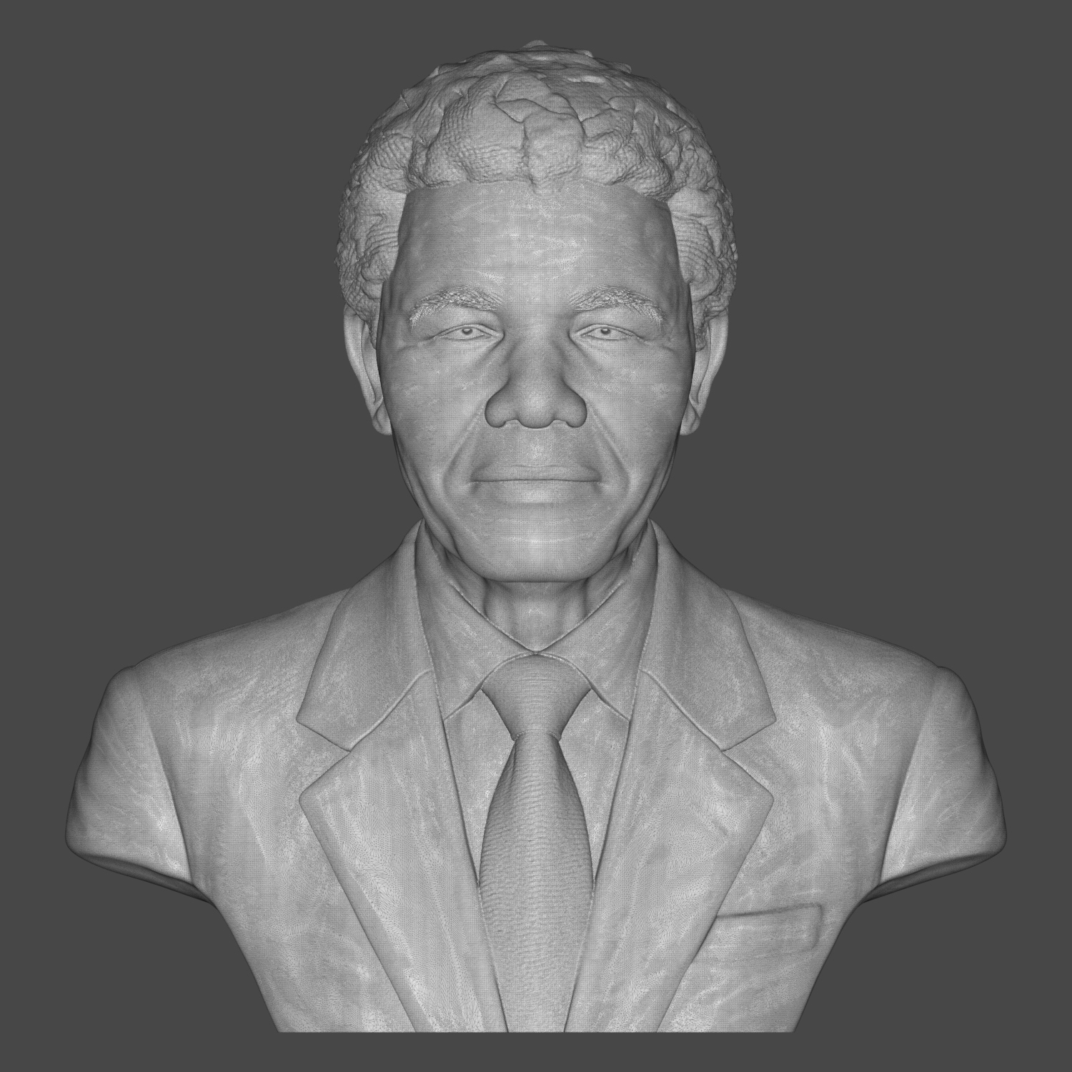 Nelson Mandela Bust 3D Model