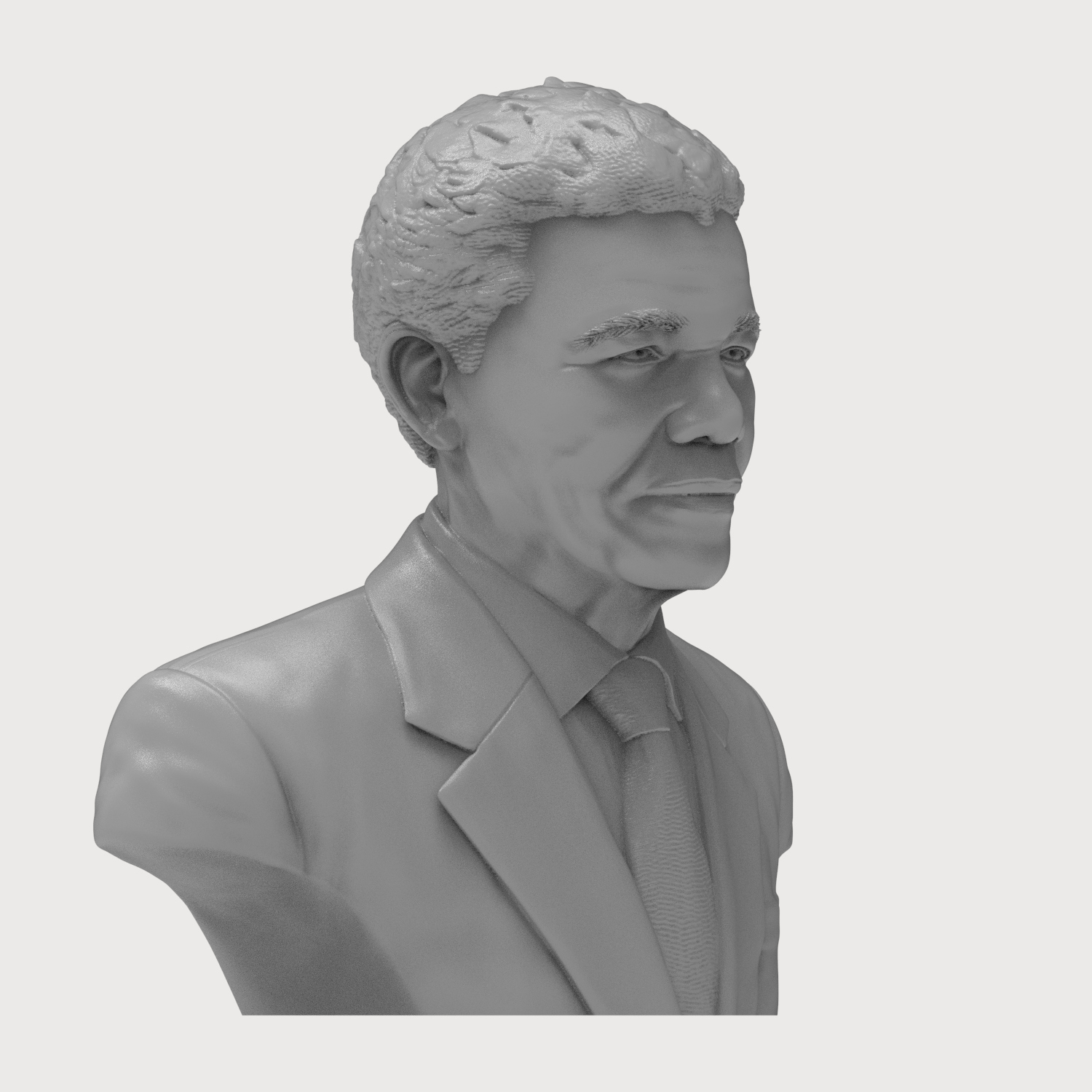 Nelson Mandela Bust 3D Model