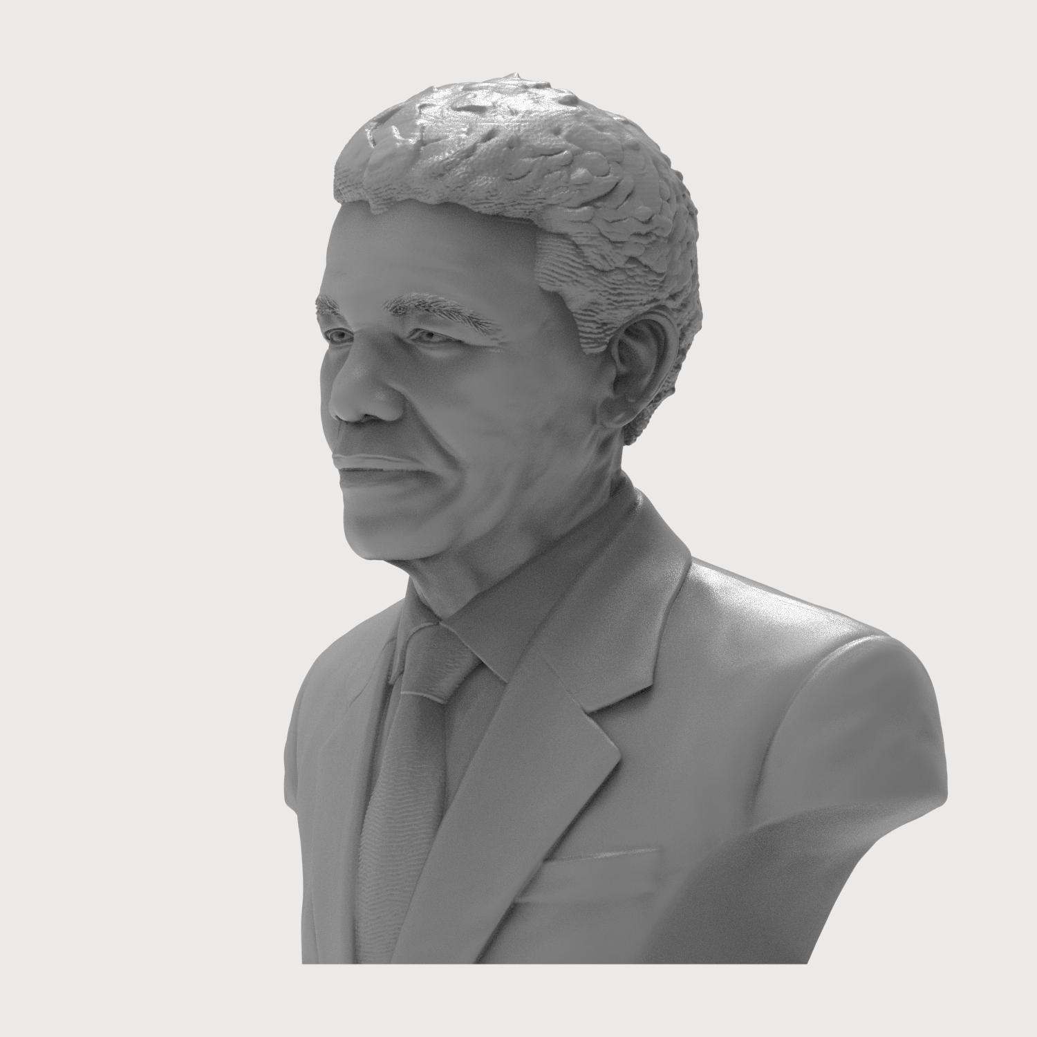 Nelson Mandela Bust 3D Model
