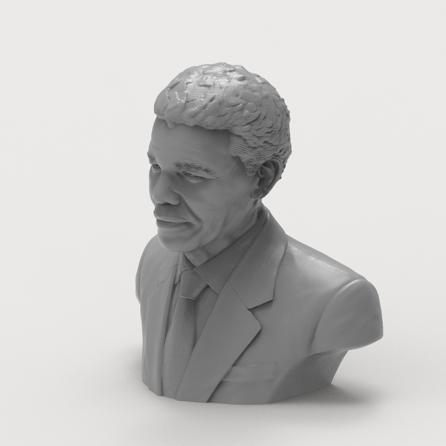 Nelson Mandela Bust 3D Model