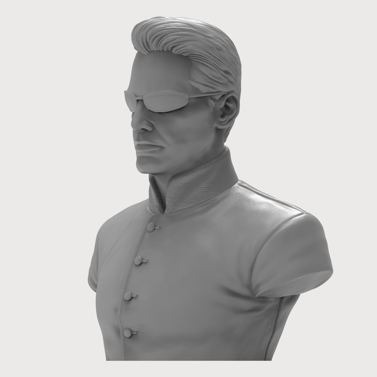 Neo The Matrix 3D Printable Bust 3D Model