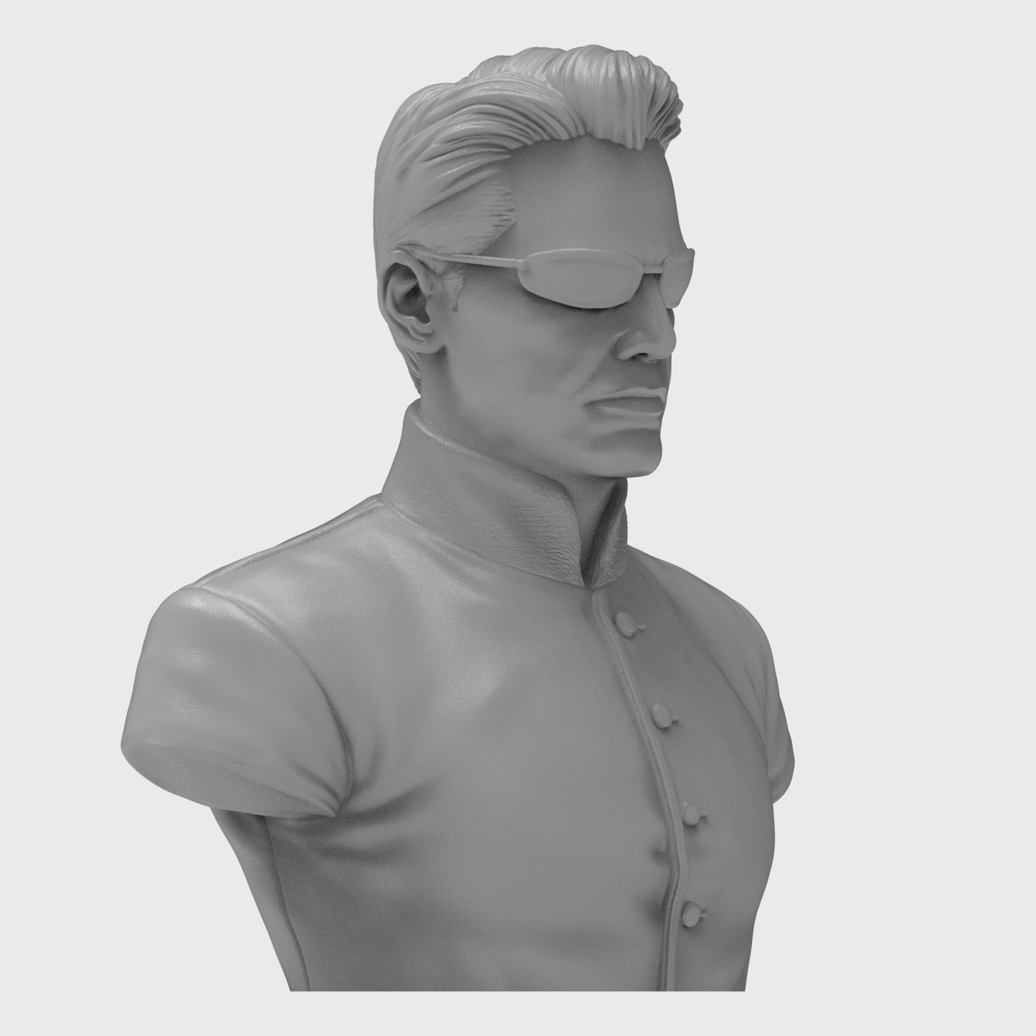 Neo The Matrix 3D Printable Bust 3D Model