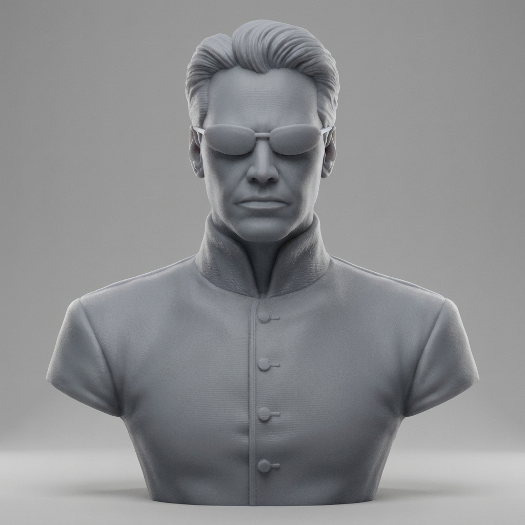 Neo The Matrix 3D Printable Bust 3D Model