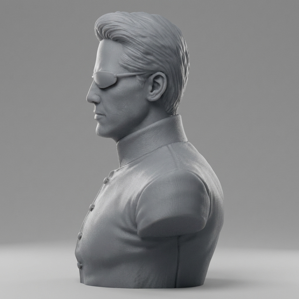 Neo The Matrix 3D Printable Bust 3D Model