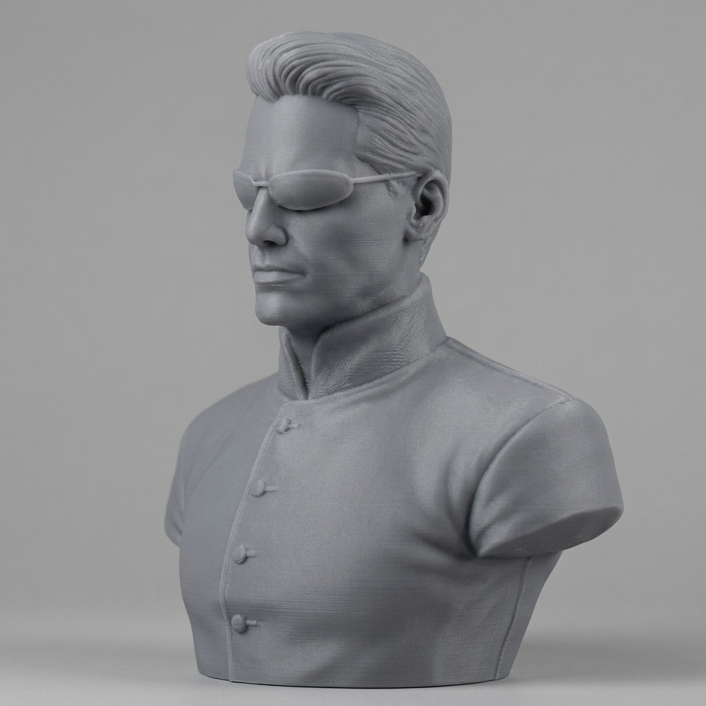 Neo The Matrix 3D Printable Bust 3D Model