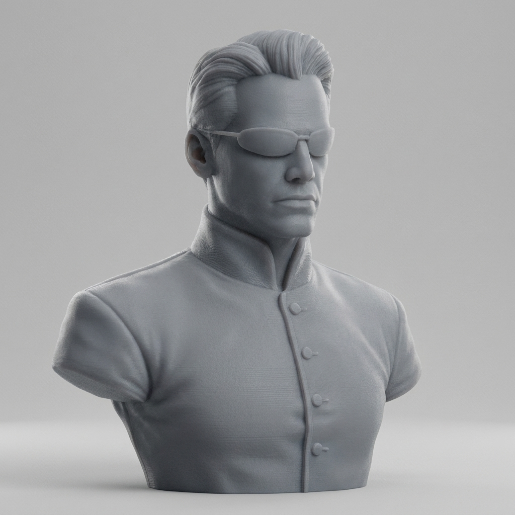 Neo The Matrix 3D Printable Bust 3D Model