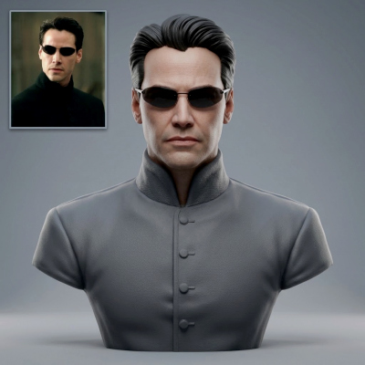 Neo (The Matrix) 3D Printable Bust