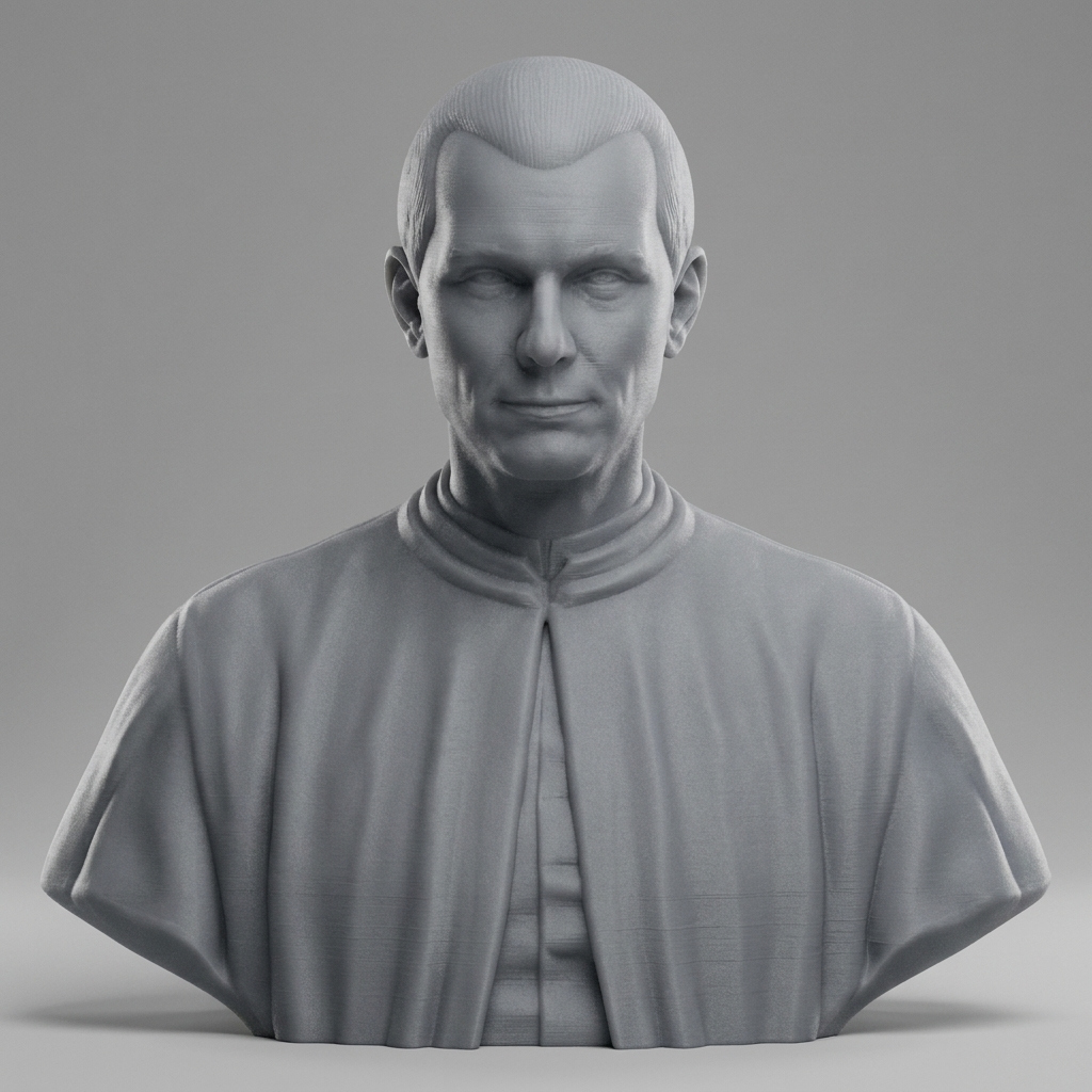 Niccol&ograve Machiavelli Bust 3D Printable 3D Model