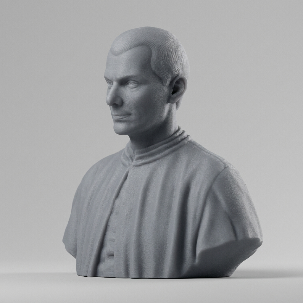 Niccol&ograve Machiavelli Bust 3D Printable 3D Model