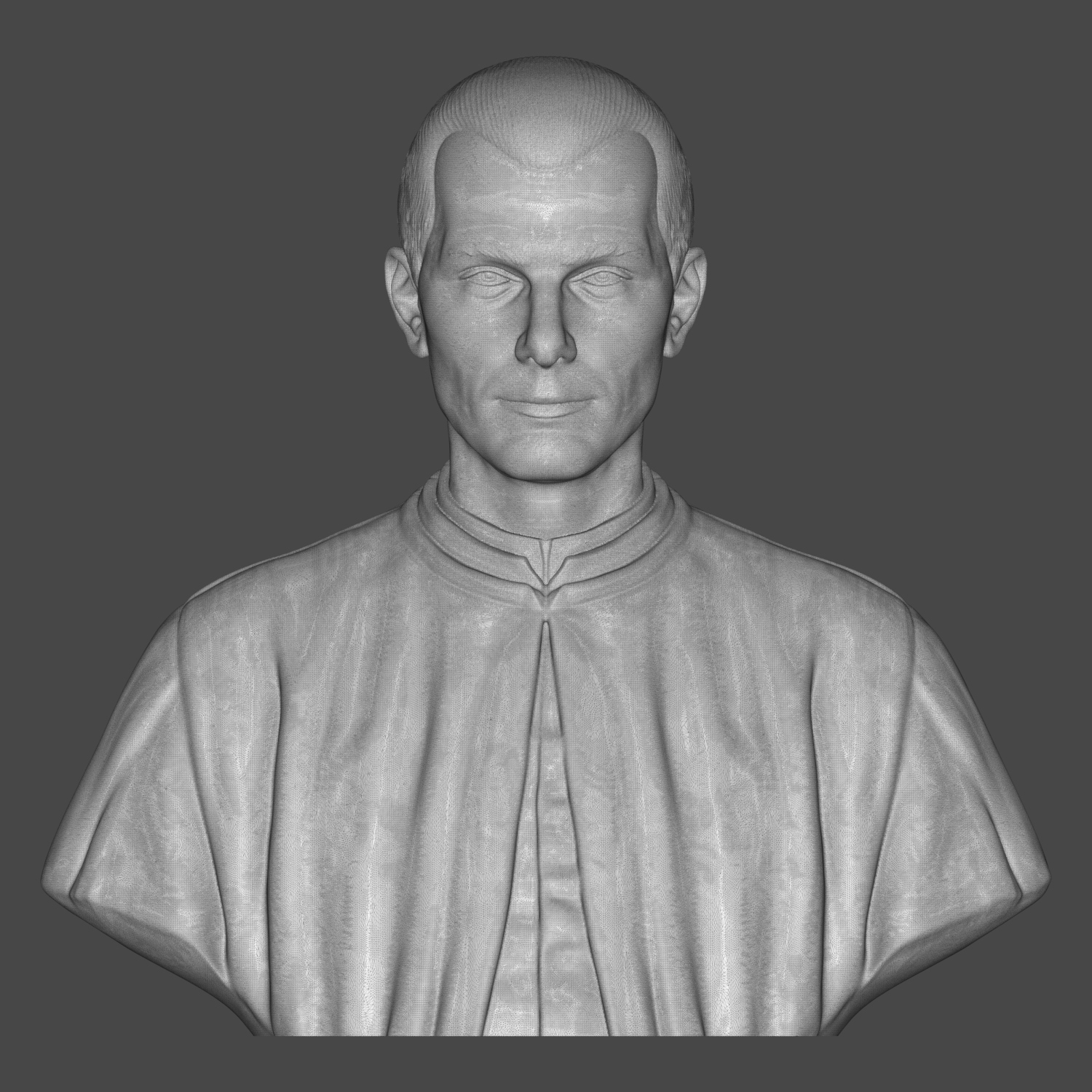 Niccol&ograve Machiavelli Bust 3D Printable 3D Model
