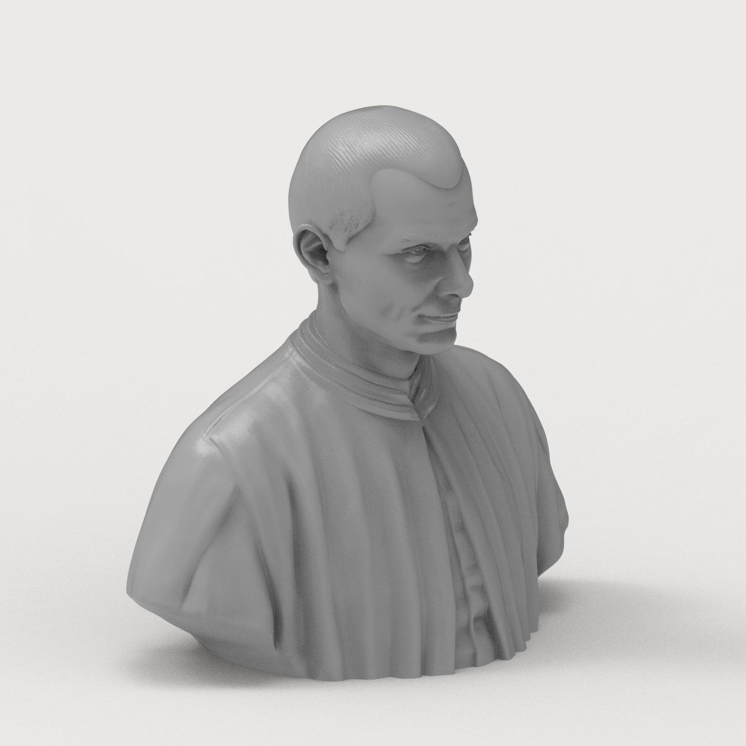 Niccol&ograve Machiavelli Bust 3D Printable 3D Model