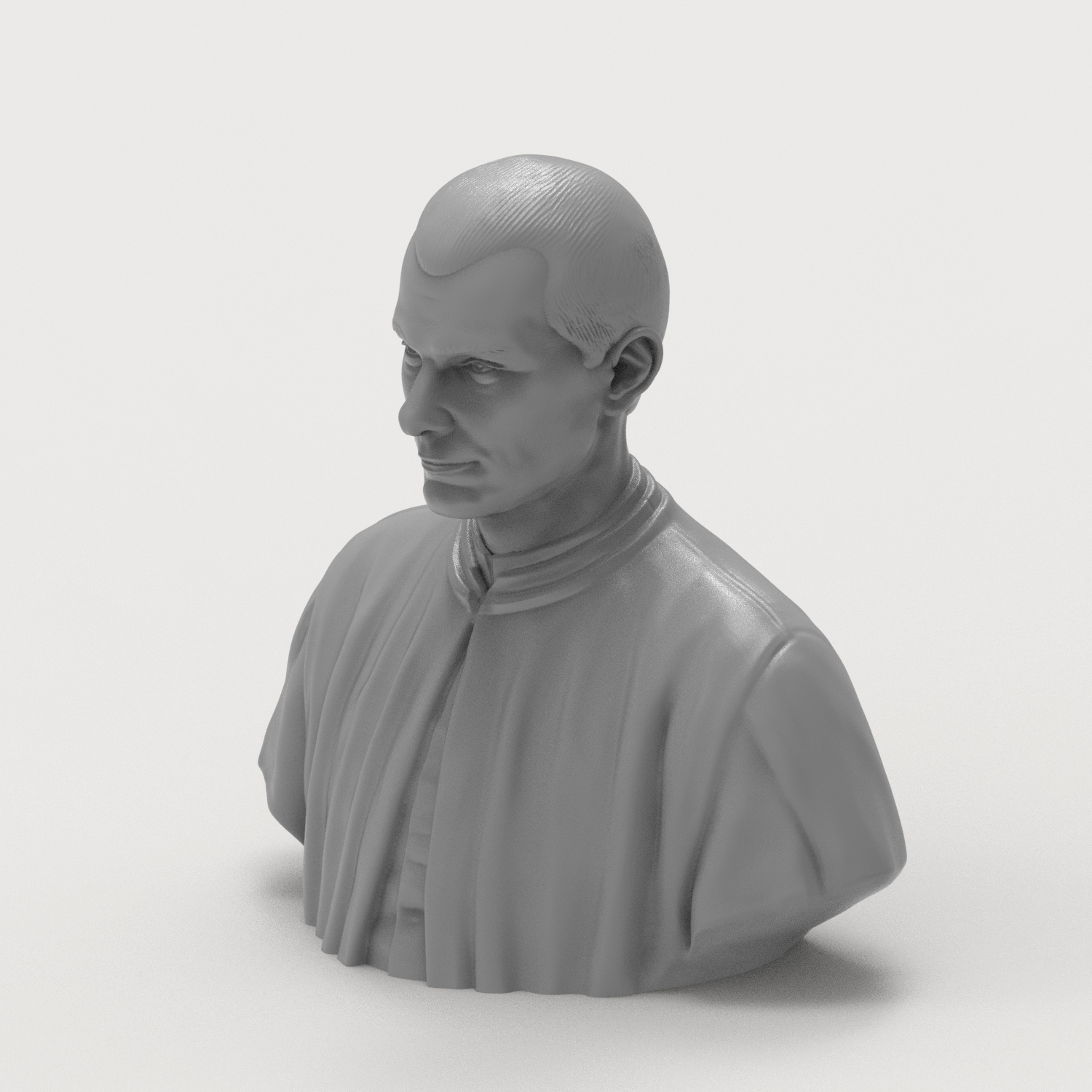 Niccolò Machiavelli Bust 3D Printable 3D Model