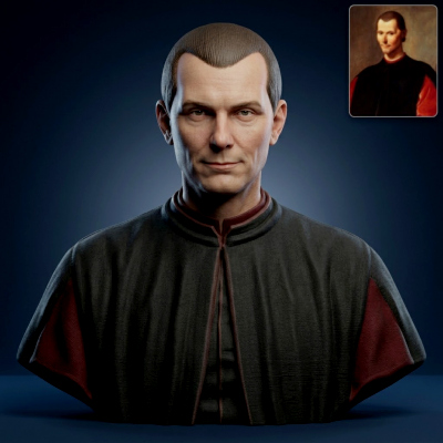 Niccolò Machiavelli Bust 3D Printable