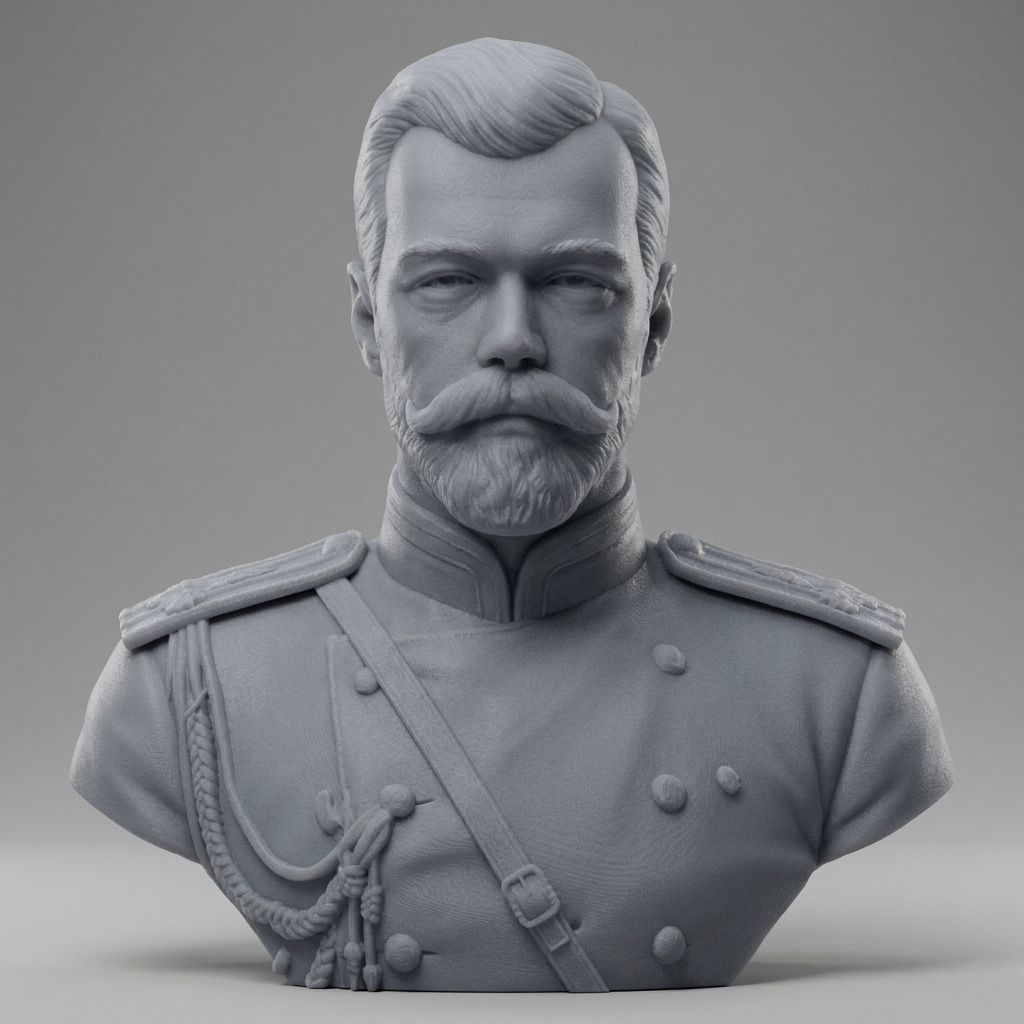 Nicholas II Last 3D Printable Bust 3D Model