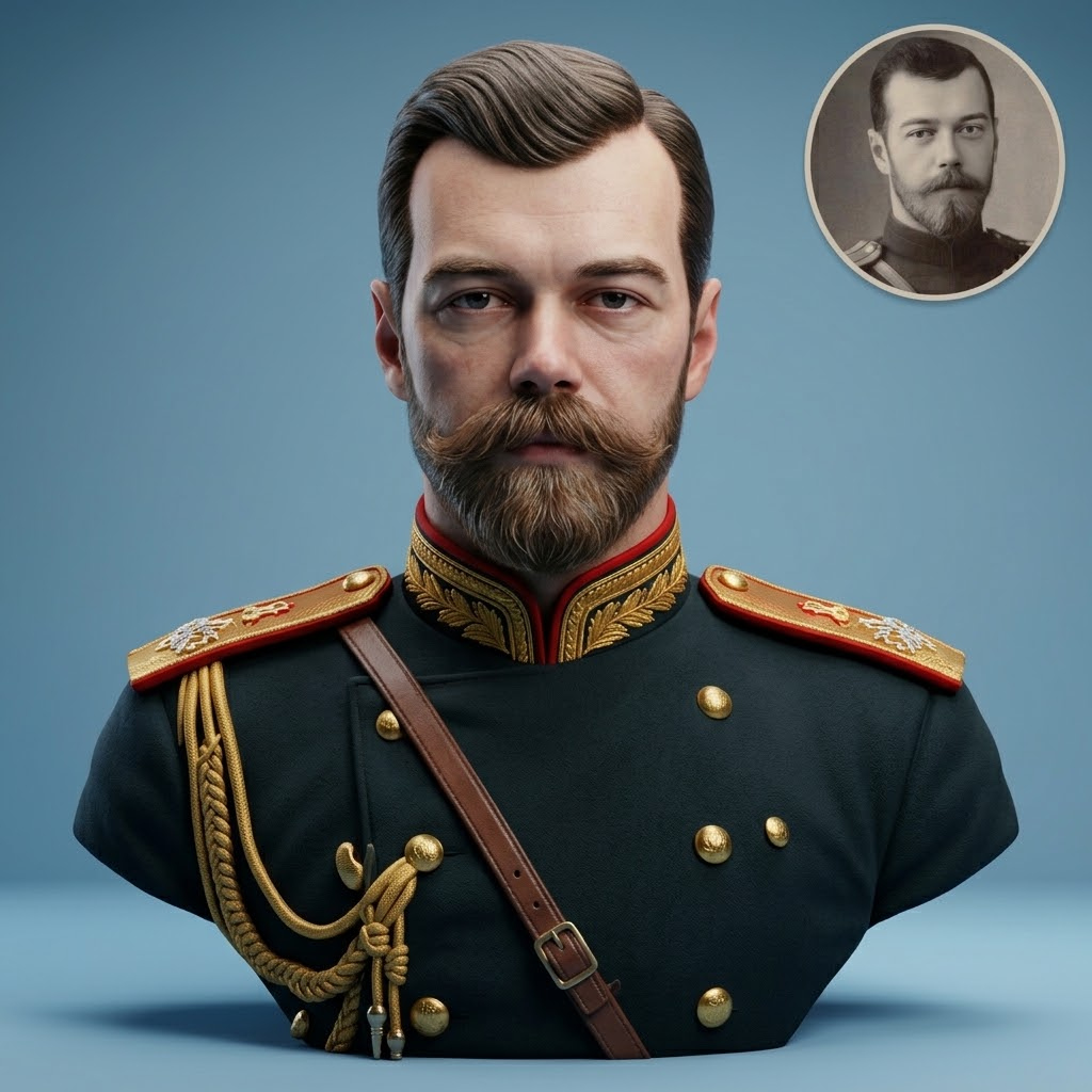 Nicholas II Last 3D Printable Bust 3D Model