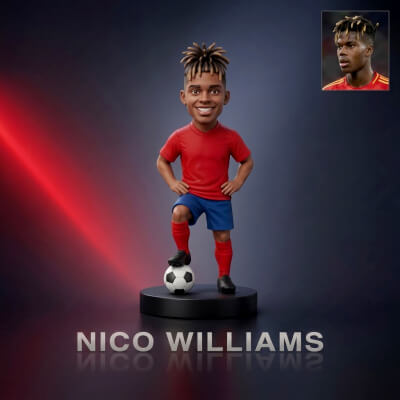 Nico Williams Footballer Figurine 3D Print Model
