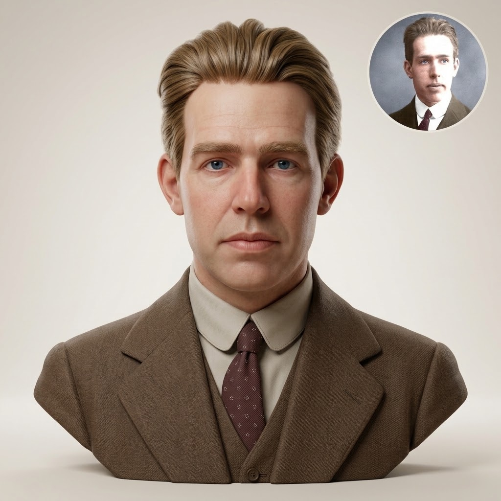 Niels Bohr 3d Printable Bust 3D Model