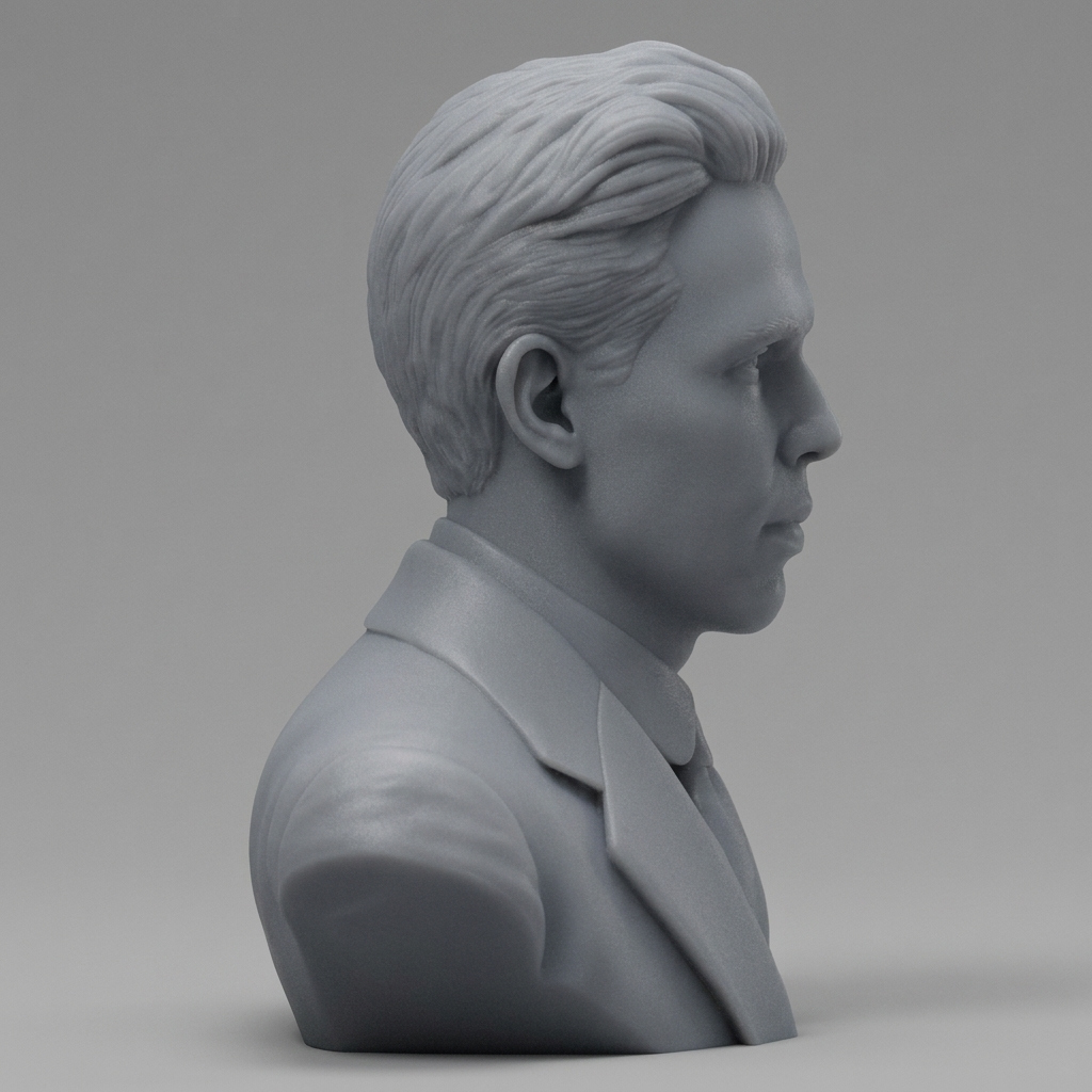 Niels Bohr 3d Printable Bust 3D Model