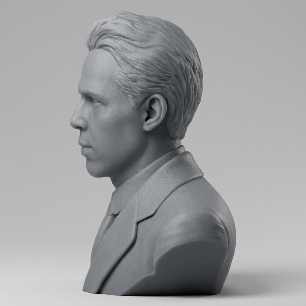 Niels Bohr 3d Printable Bust 3D Model