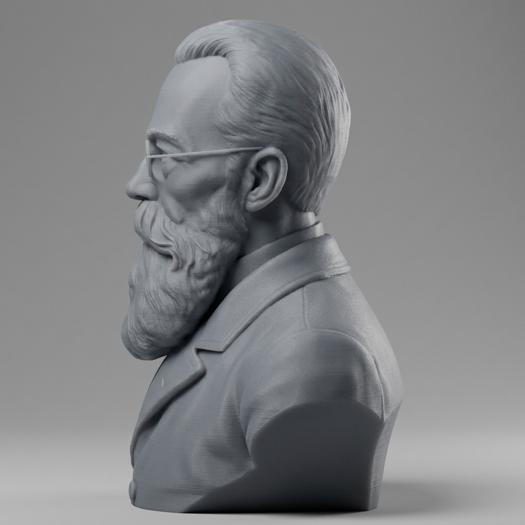 Nikolai Rimsky-Korsakov Bust 3D Printable Bust 3D Model