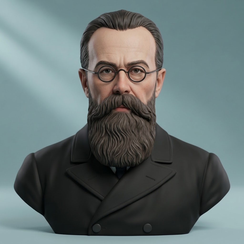Nikolai Rimsky-Korsakov Bust 3D Printable Bust 3D Model