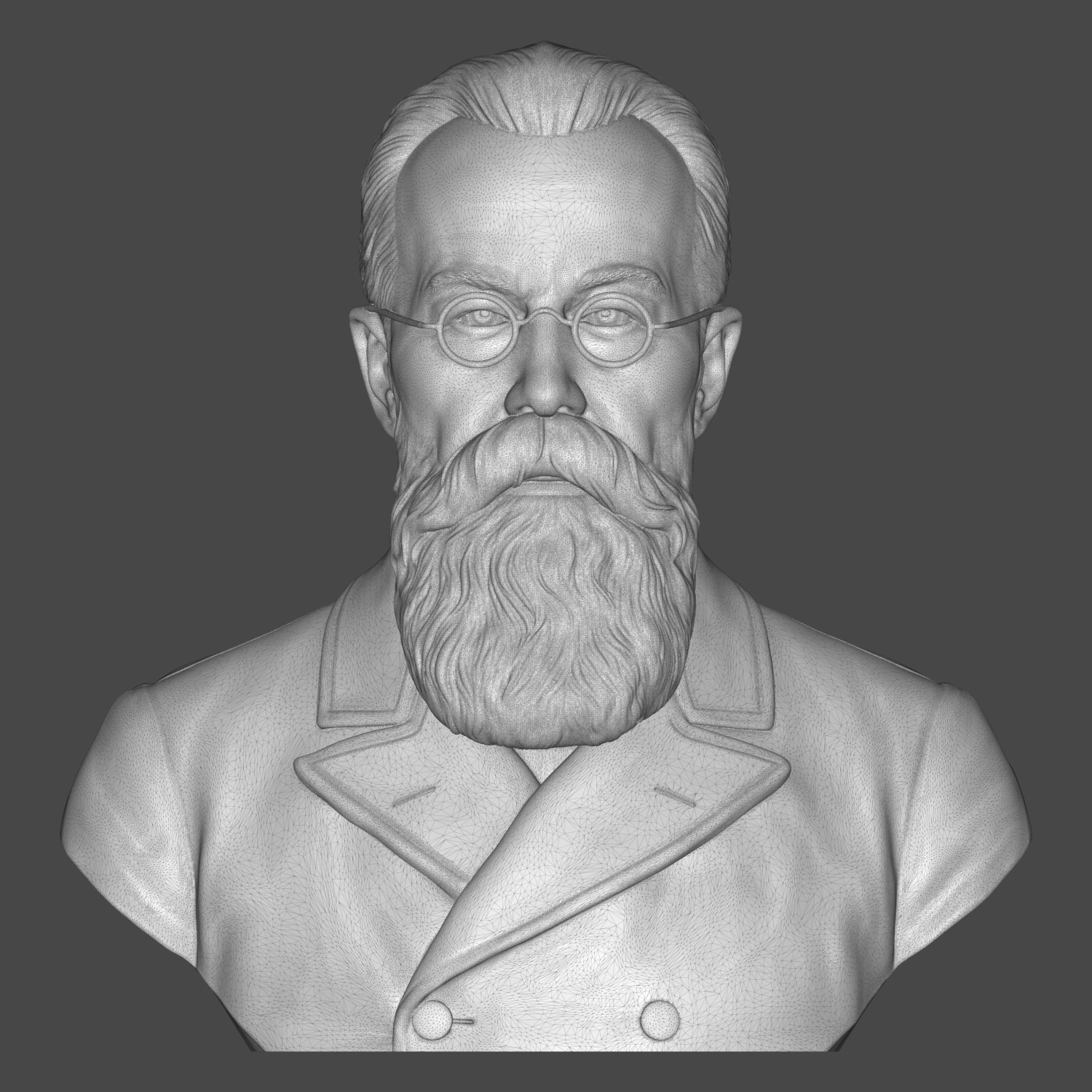 Nikolai Rimsky-Korsakov Bust 3D Printable Bust 3D Model