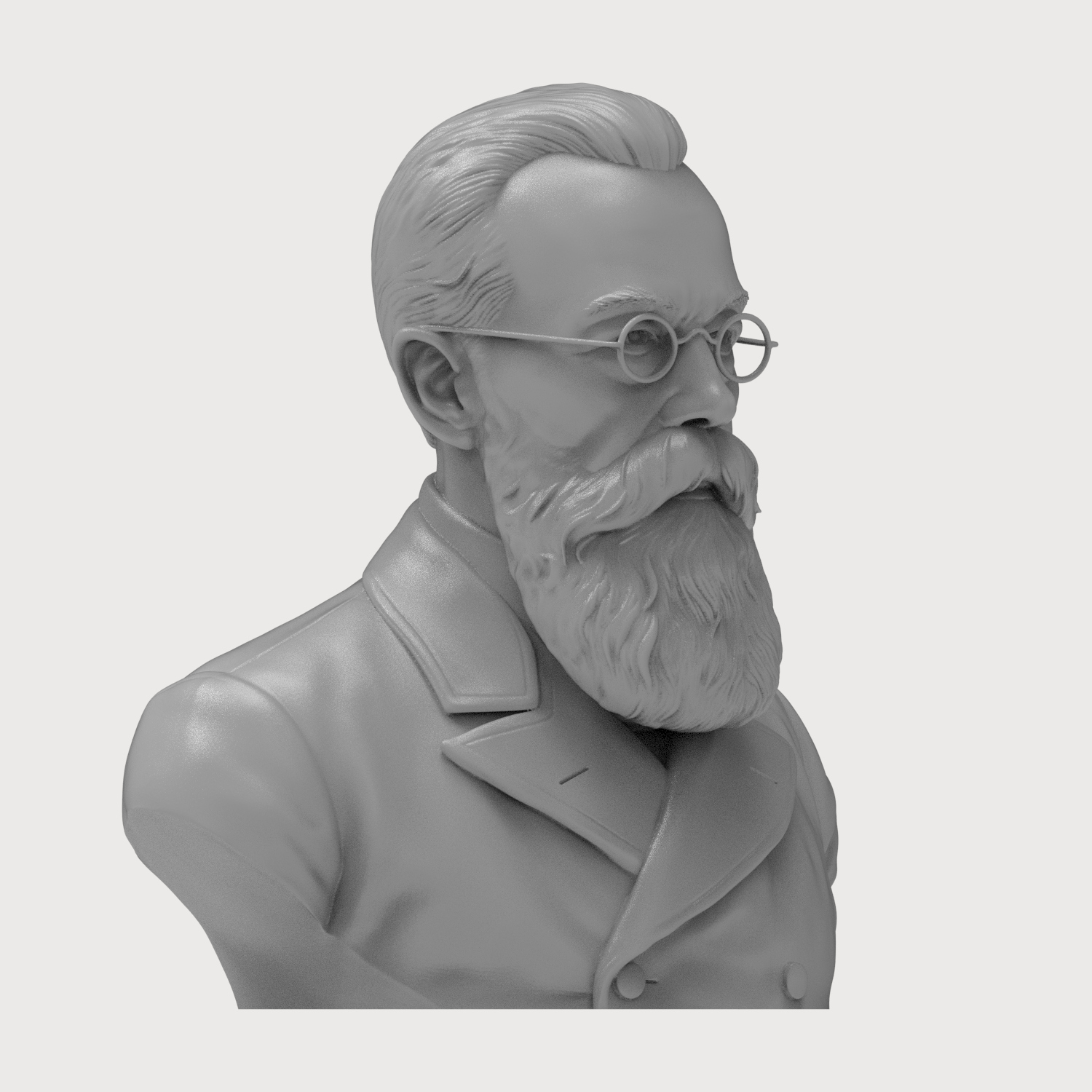 Nikolai Rimsky-Korsakov Bust 3D Printable Bust 3D Model