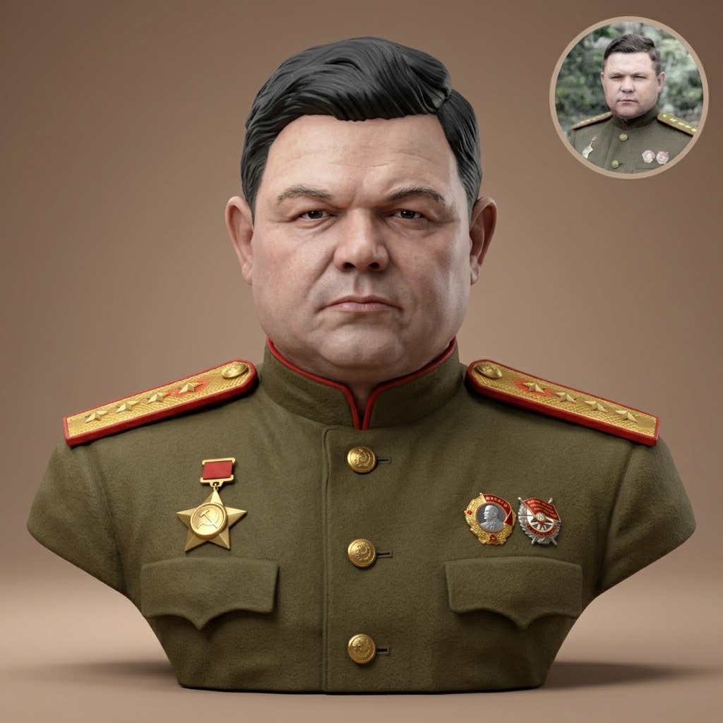 Nikolai Vatutin 3D Printable Bust 3D Model