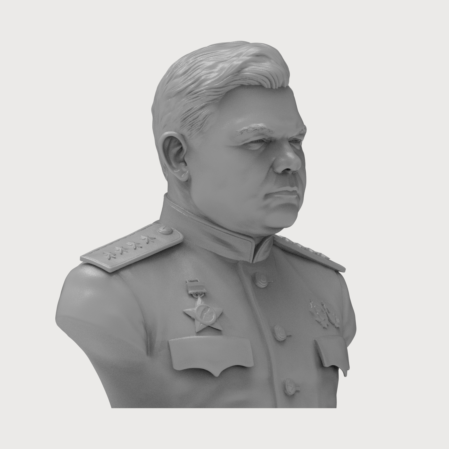 Nikolai Vatutin 3D Printable Bust 3D Model