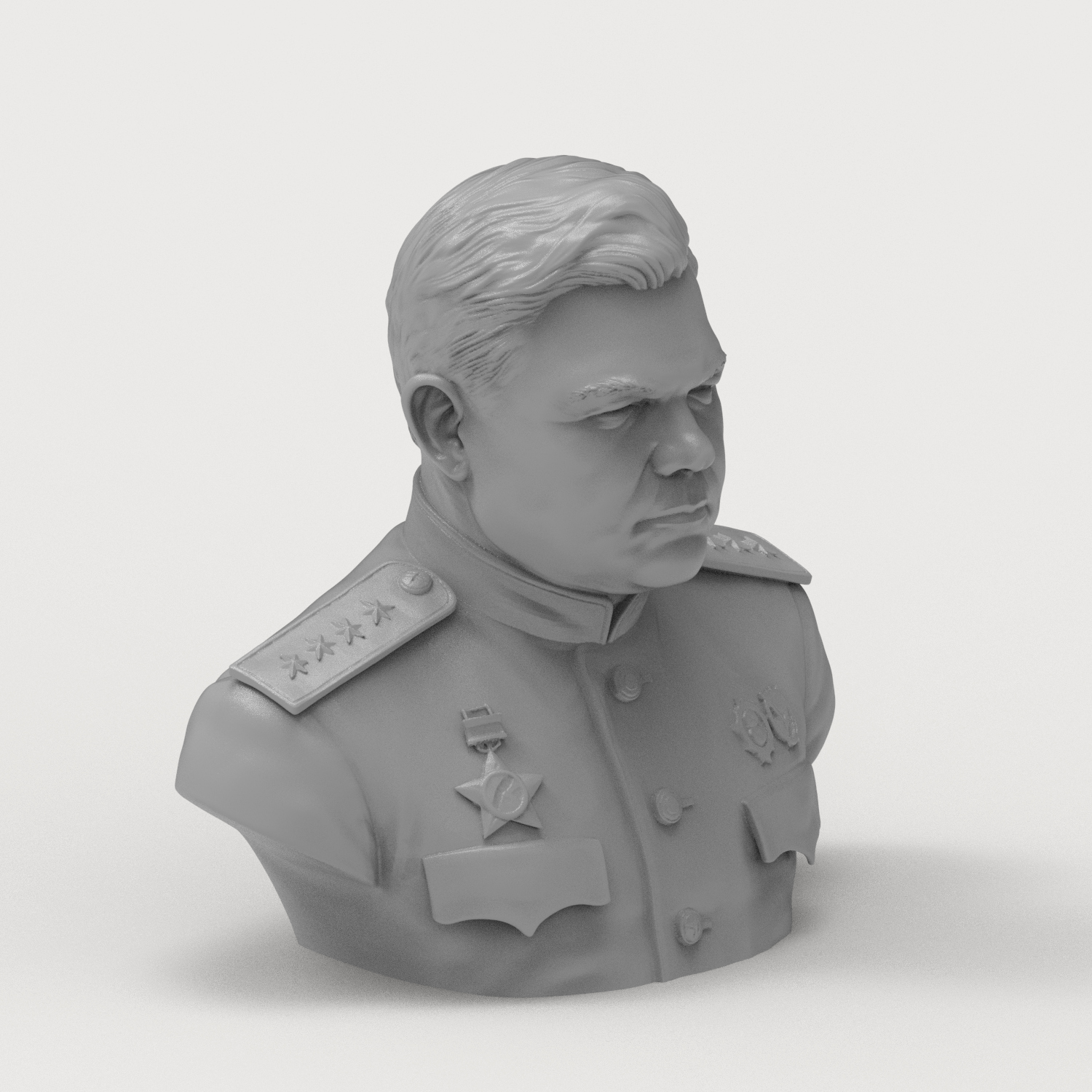 Nikolai Vatutin 3D Printable Bust 3D Model