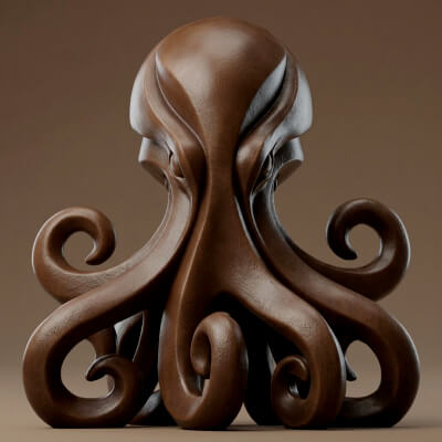 Octopus Figurine 3D Print Model