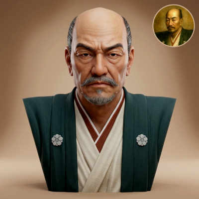 Oda Nobunaga 3D Printable Bust 3D Model