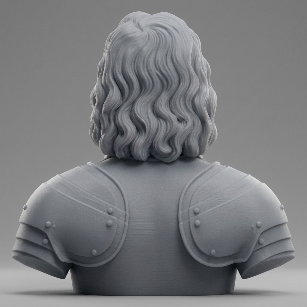 Oliver Cromwell Lord Protector Historical Bust 3D Model