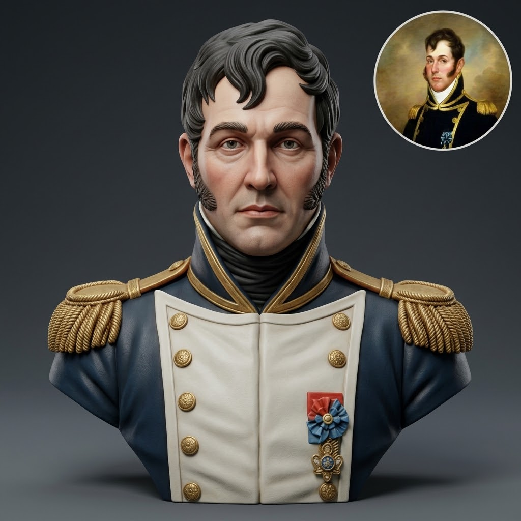 Oliver Hazard Perry 3D Printable Bust 3D Model