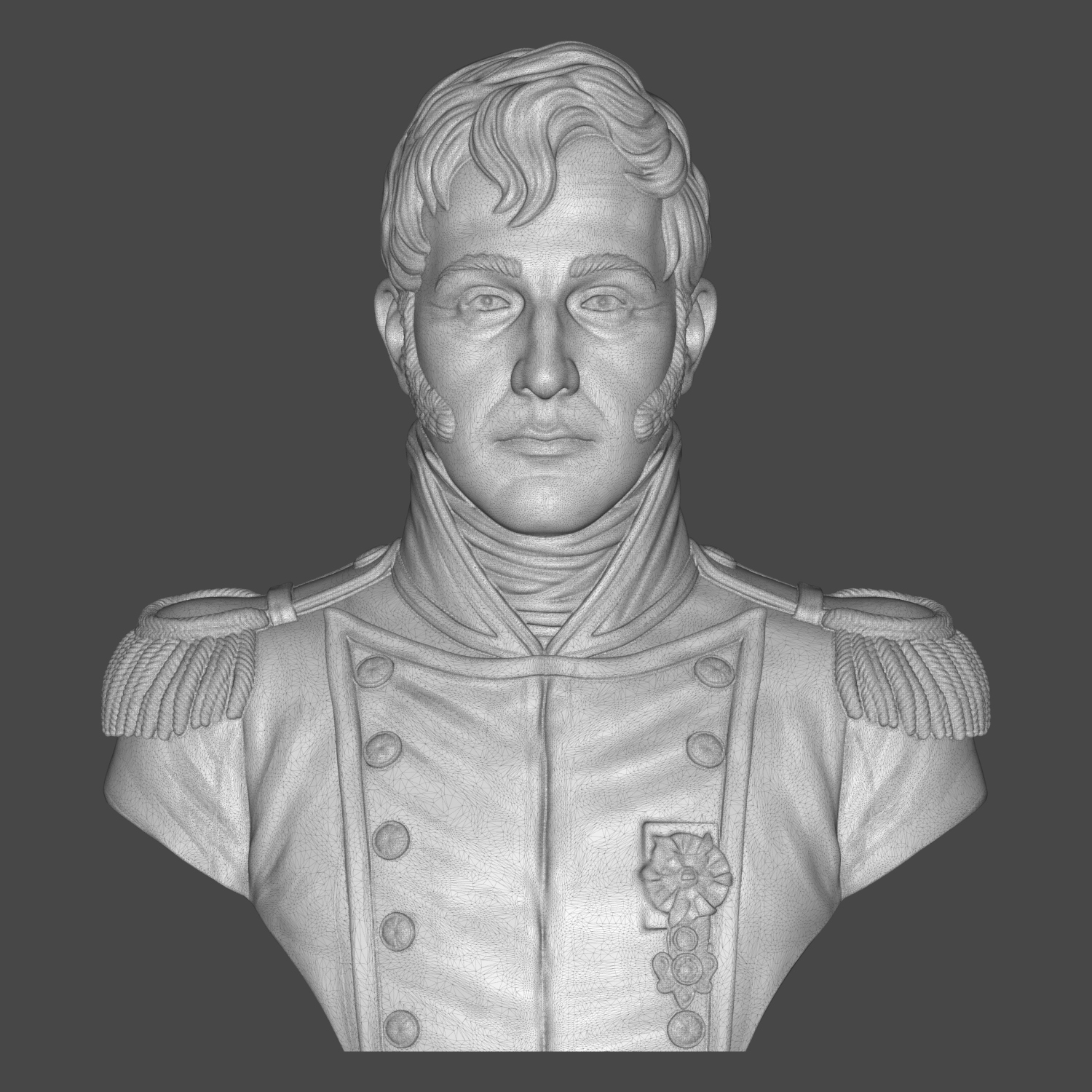 Oliver Hazard Perry 3D Printable Bust 3D Model