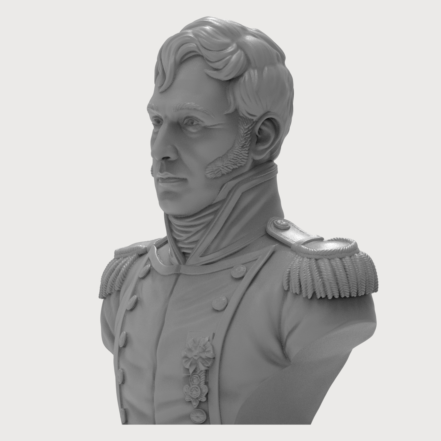 Oliver Hazard Perry 3D Printable Bust 3D Model