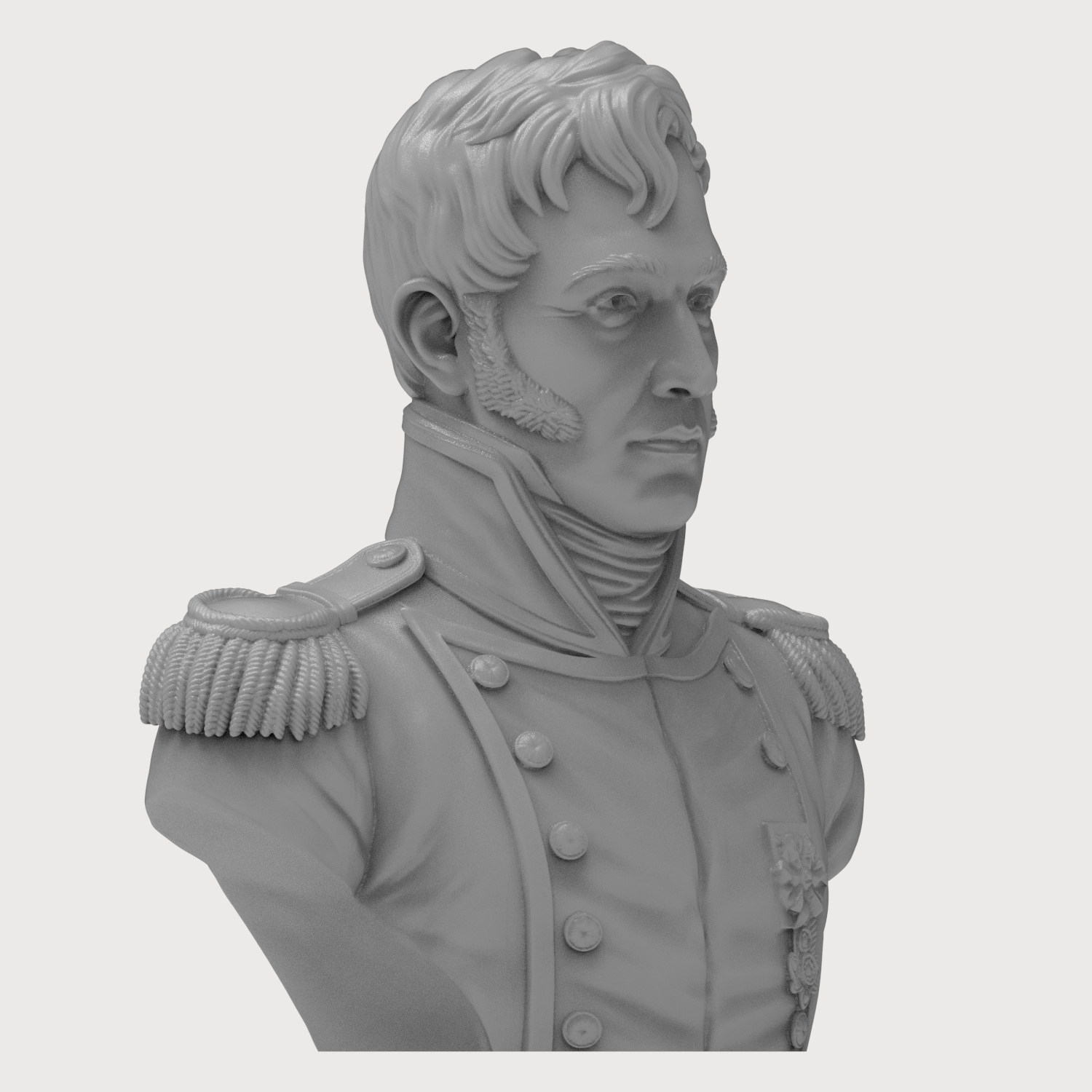 Oliver Hazard Perry 3D Printable Bust 3D Model