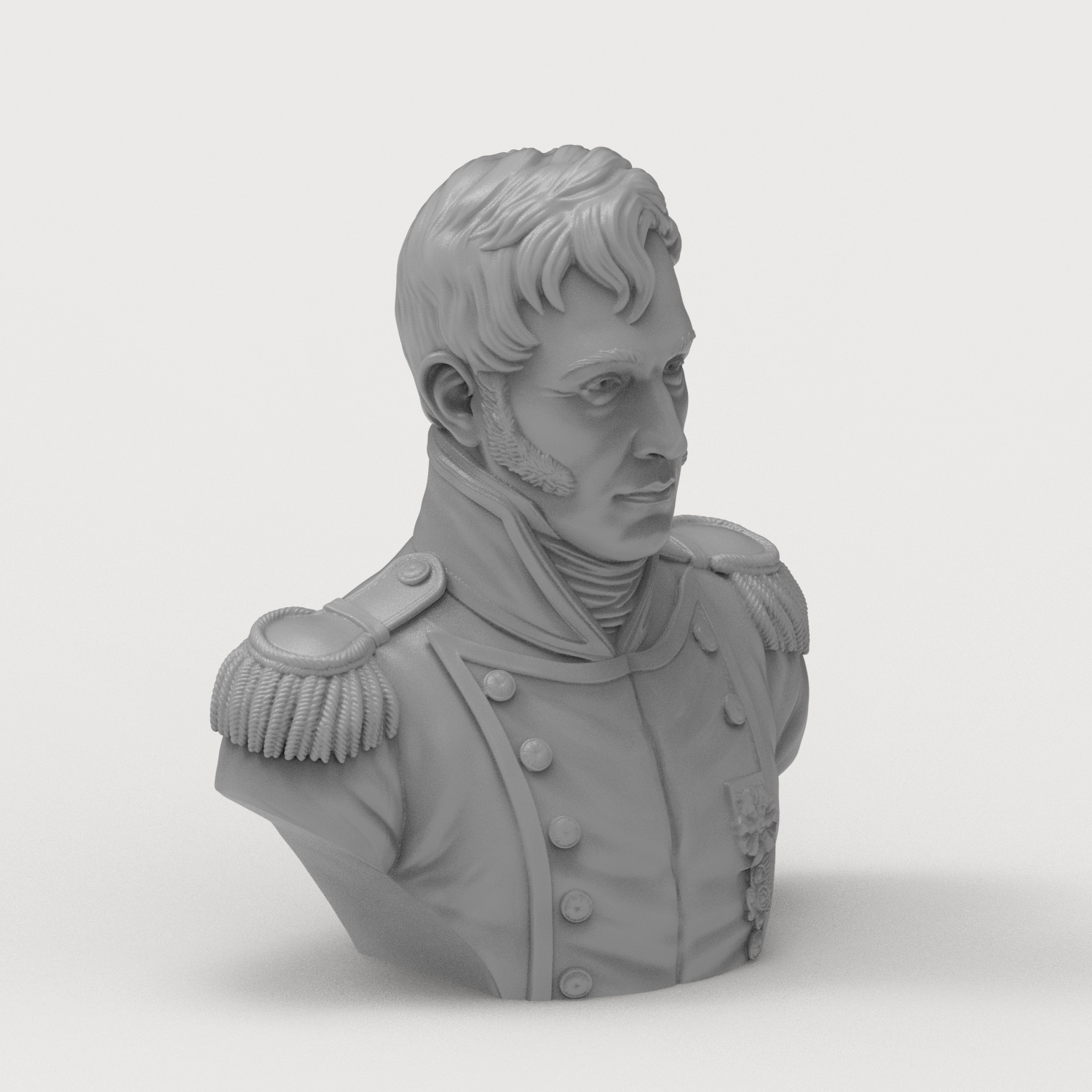 Oliver Hazard Perry 3D Printable Bust 3D Model