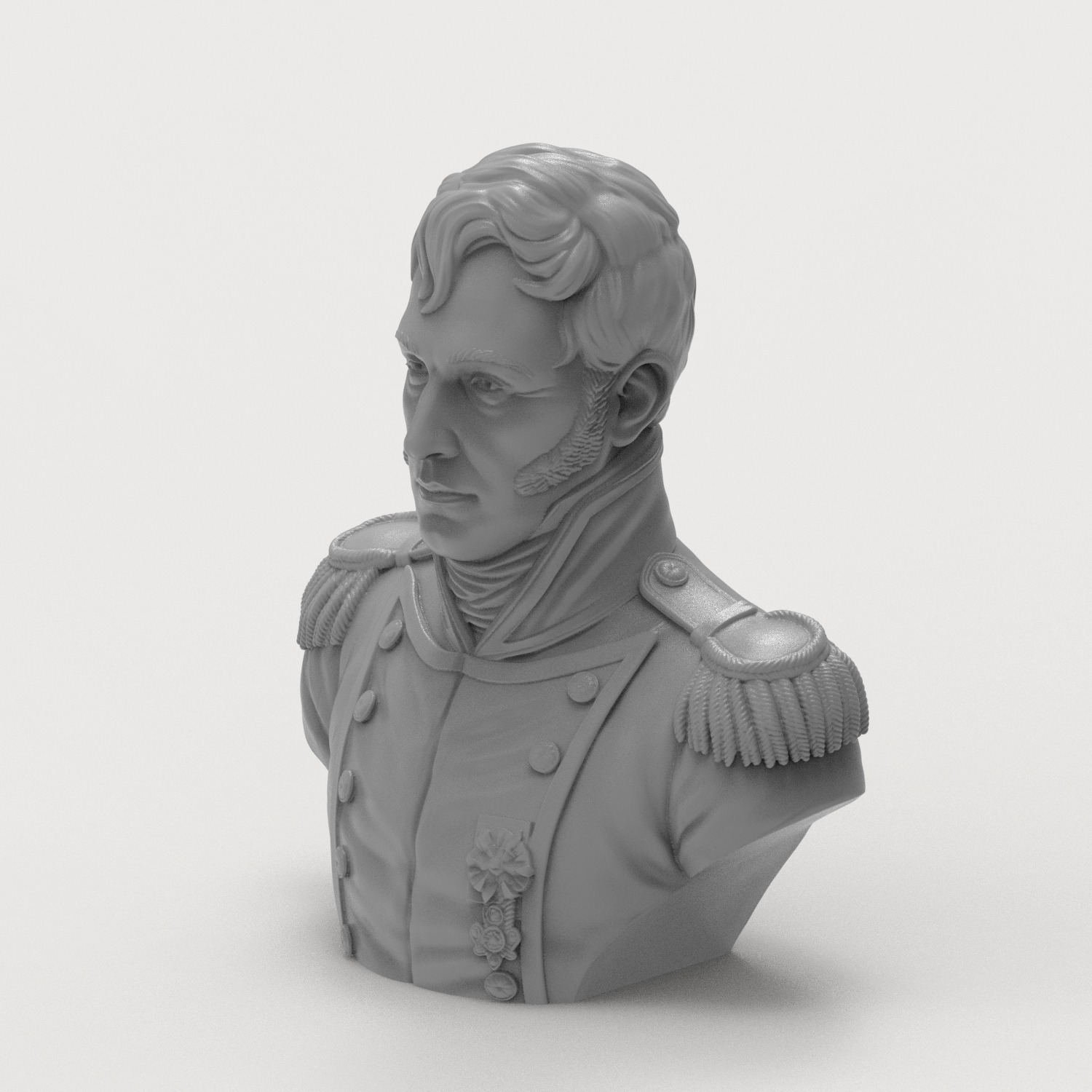 Oliver Hazard Perry 3D Printable Bust 3D Model