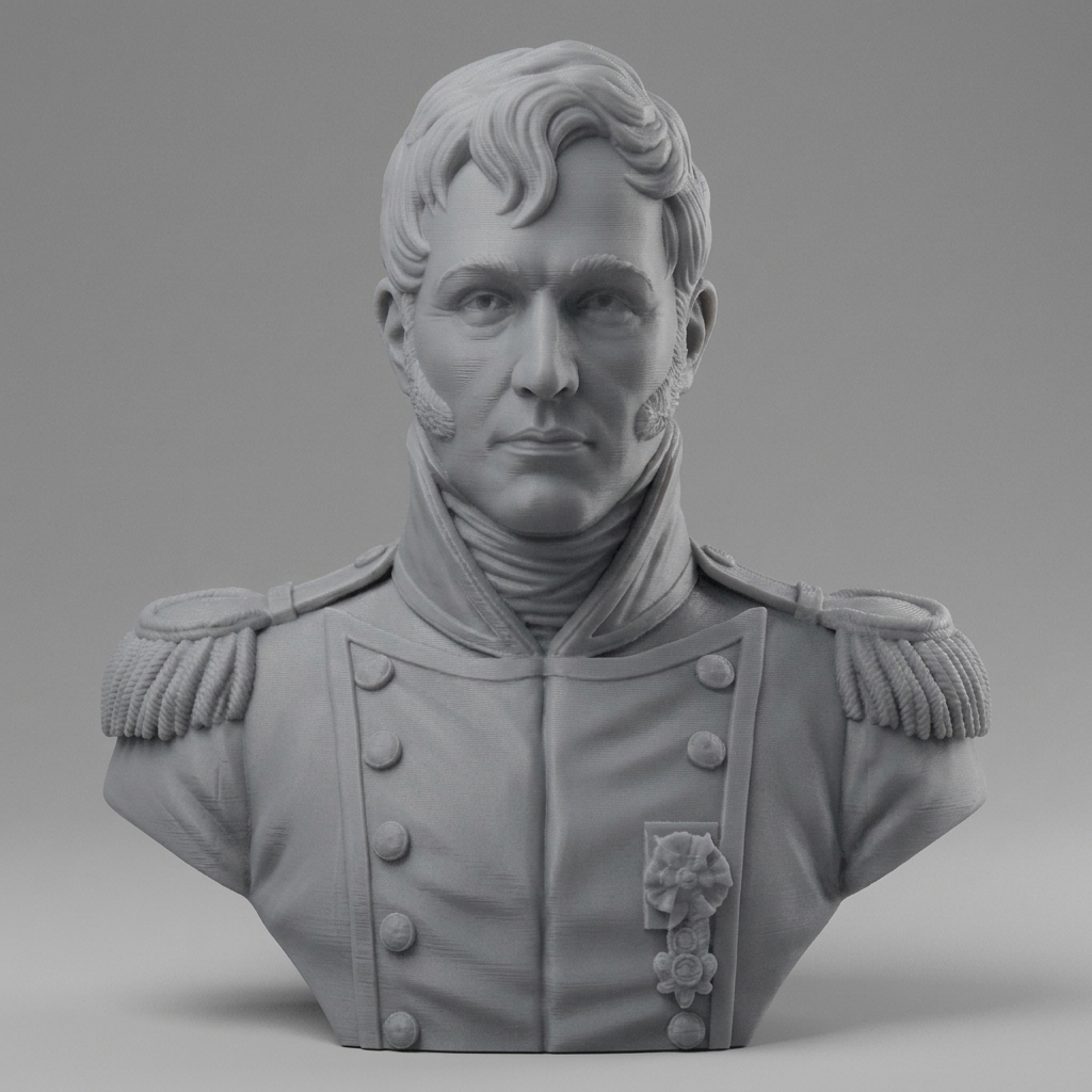 Oliver Hazard Perry 3D Printable Bust 3D Model