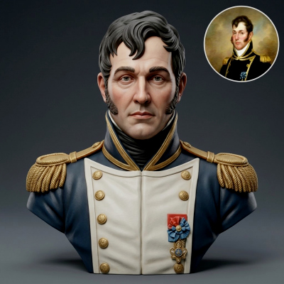 Oliver Hazard Perry 3D Printable Bust