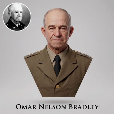 Omar Nelson Bradley 3D Printable Bust