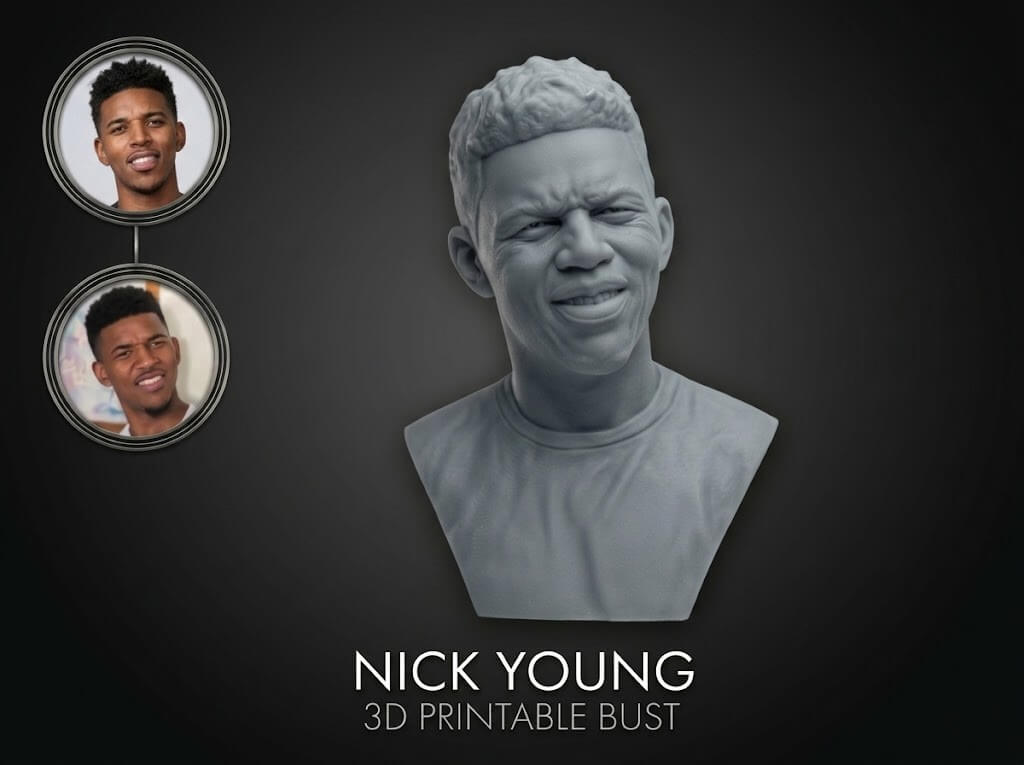 Nick Young 3D Printable Bust 3D Model