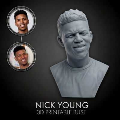 Nick Young 3D Printable Bust