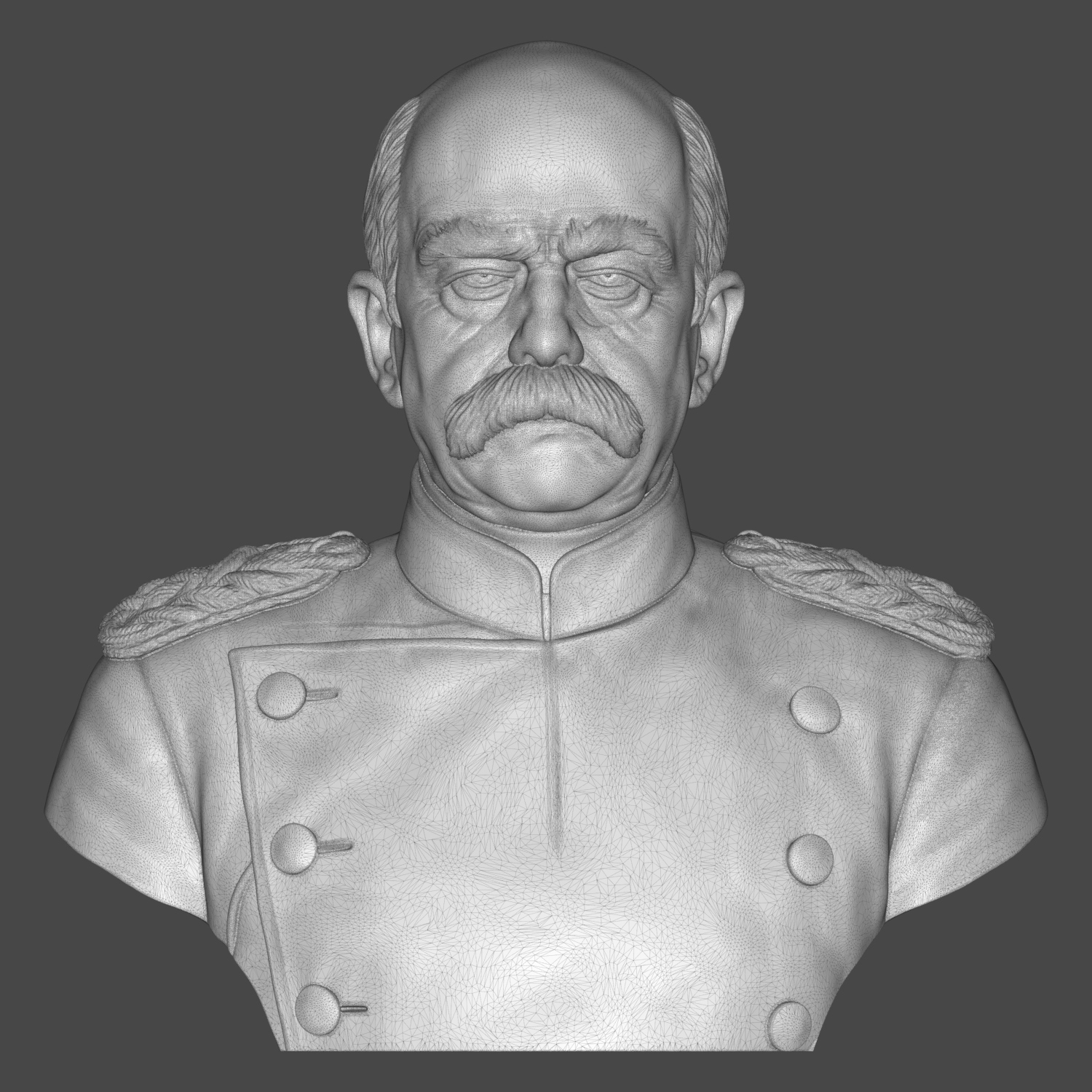 Otto von Bismarck 3D Printable Bust 3D Model