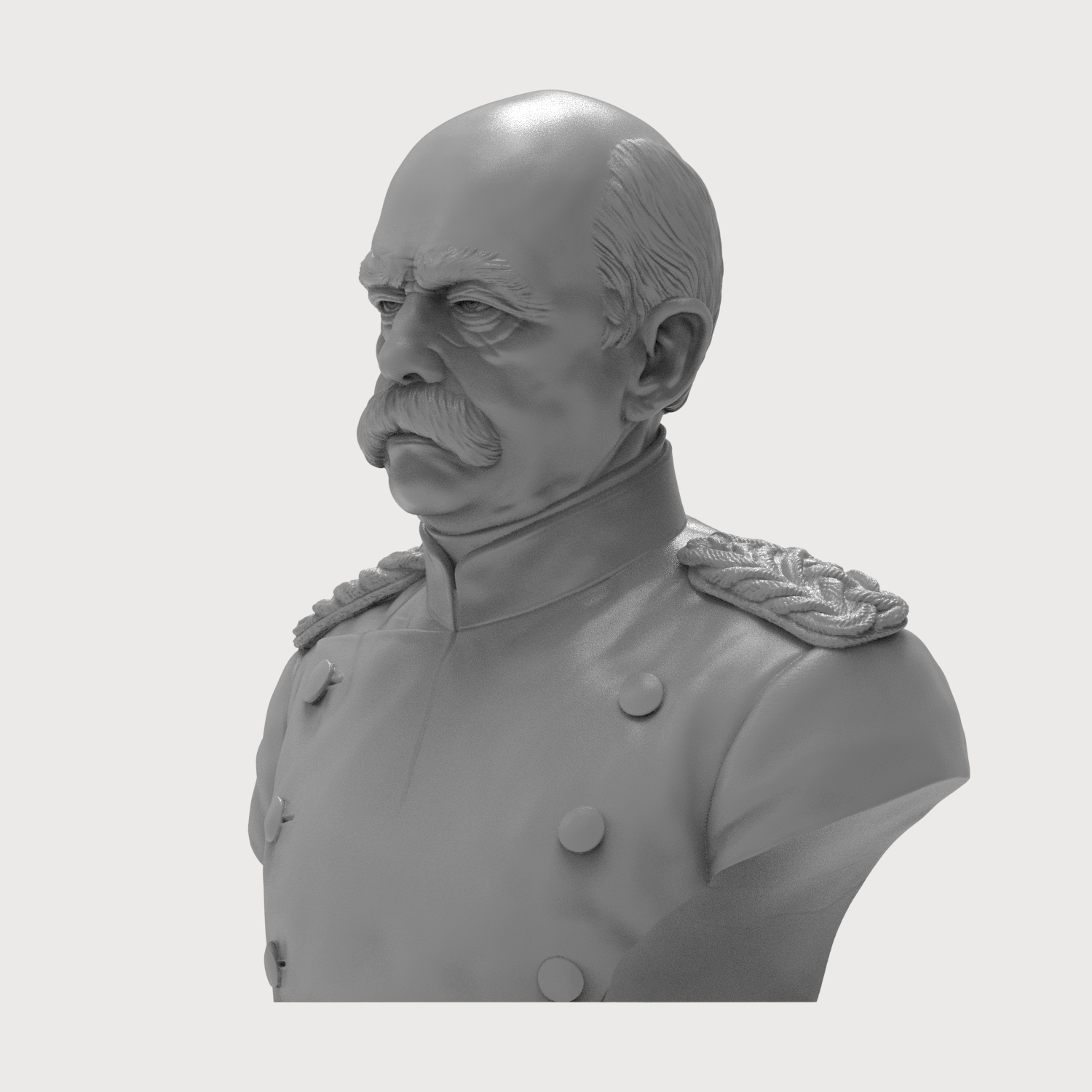 Otto von Bismarck 3D Printable Bust 3D Model